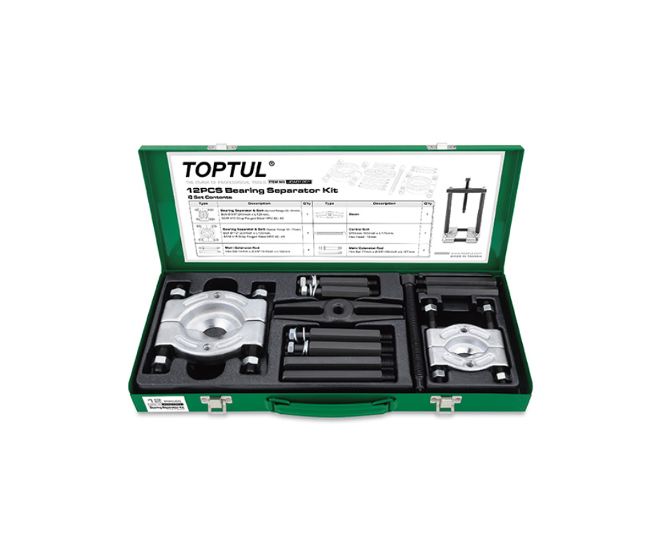 Juego Extractor y Separador de Cojinetes TOPTUL (12 Pzas)